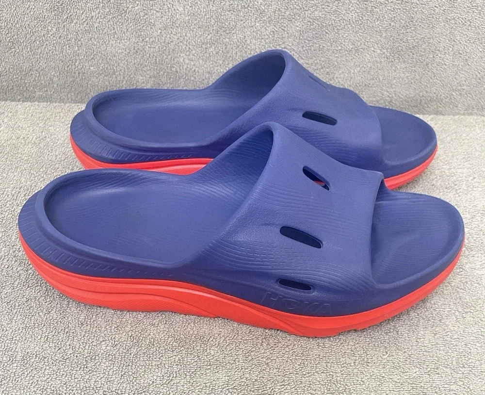 Hoka Ora Recovery Slide 3 Navy Blue/Orange Size Men 9, women's 11